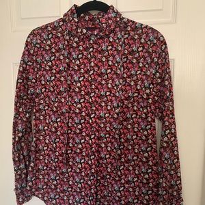 Liberty Print J.Crew Ruffle-Collar Shirt Size 8